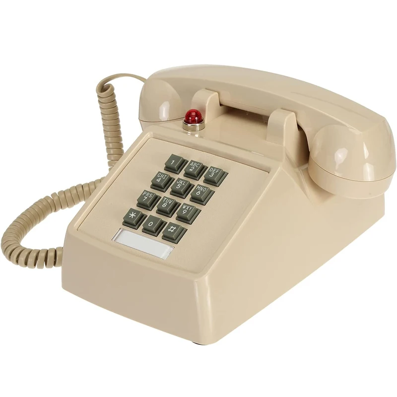 Classic Retro Desk Telephone for Landline, Single Line Desk Phone Old Landline Phone in Large Button,Phone for Home, Office