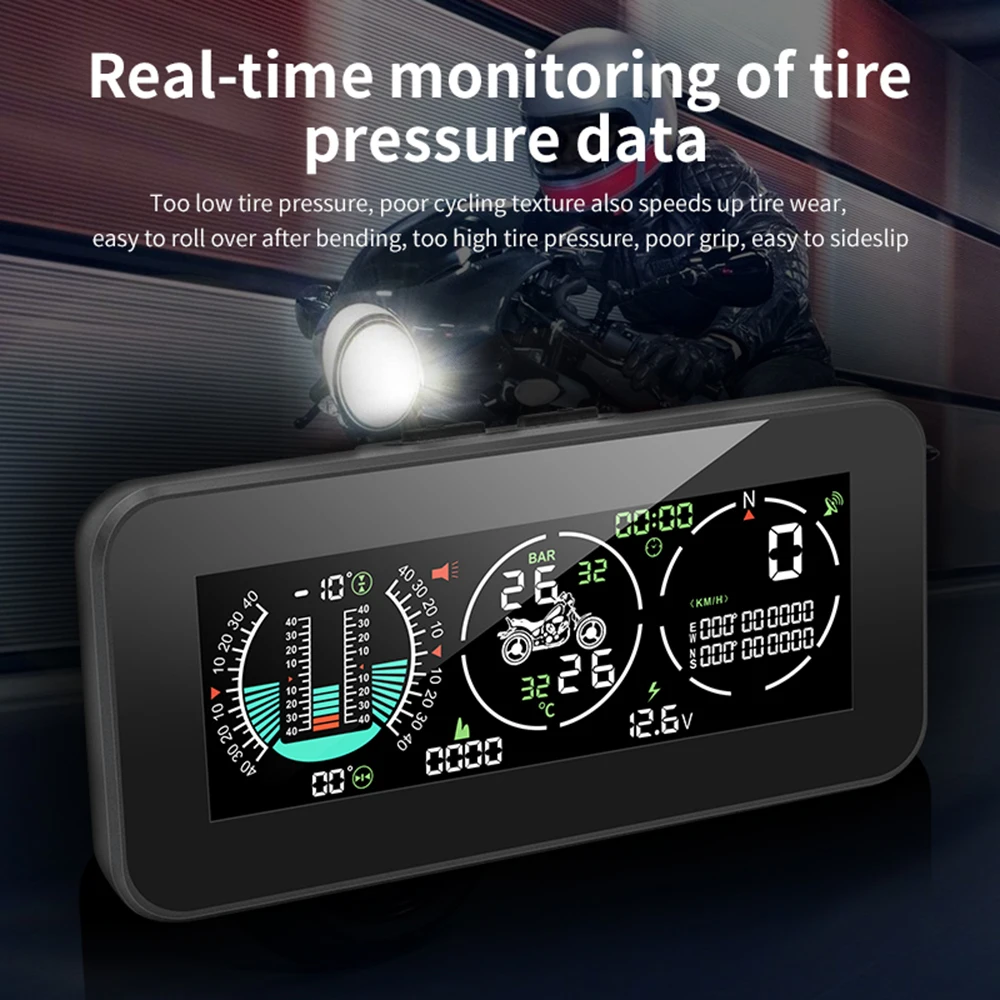Автомобильный дисплей для мотоцикла F3 HUD GPS Спидометр рулон угол наклона контроль