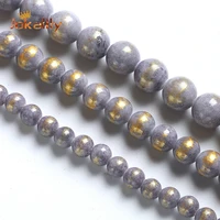 natural light purple lapis lazuli jades stone round beads for jewelry making loose beads diy bracelets necklaces 4 6 8 10mm 15