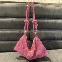 evening party rhinestones clutch bag shiny wedding purses handbag 2022 fashion luxury designer brand women shoulder bag