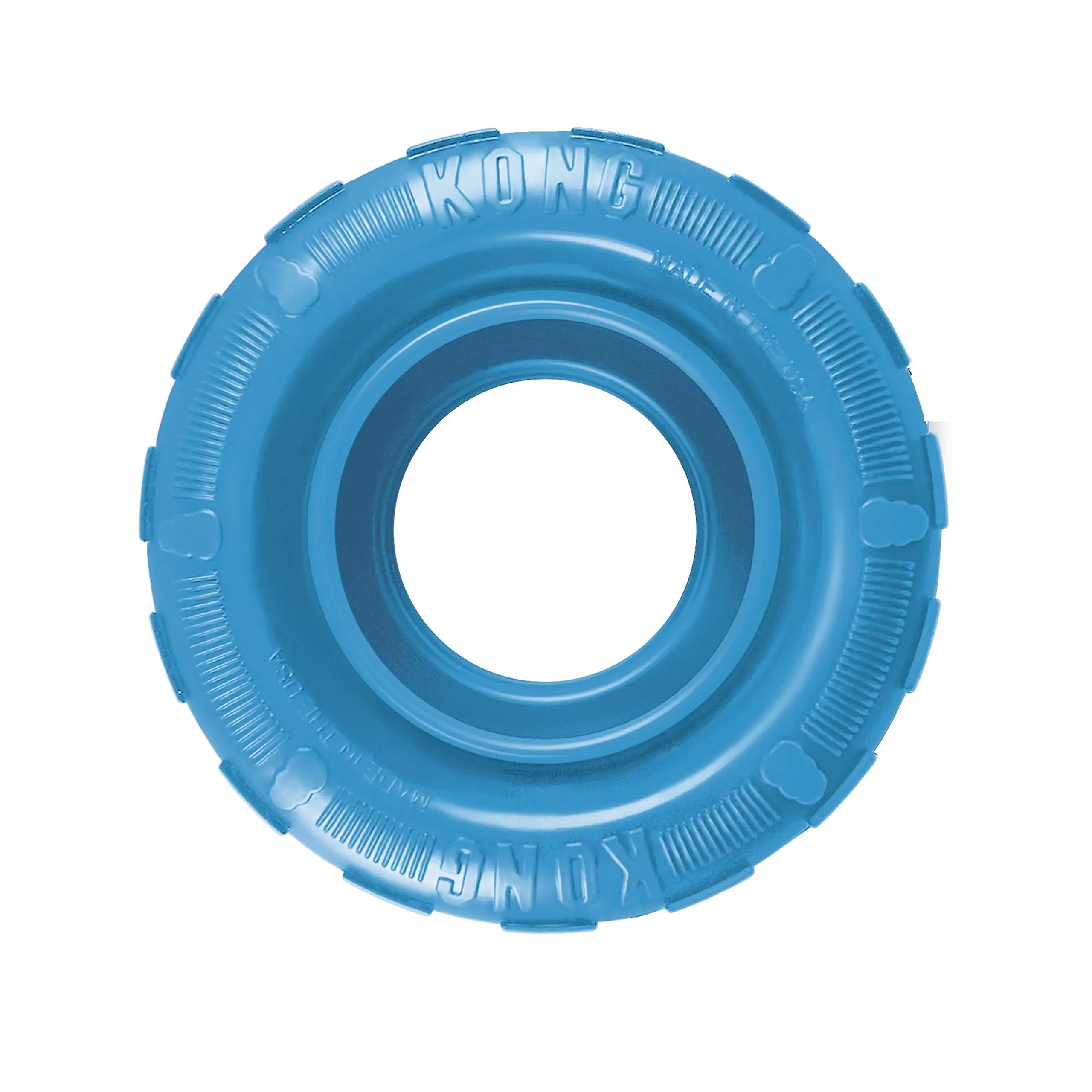 

KONG - Puppy Tires - Soft Rubber Chew Toy And Treat Dispenser (Assorted Colors)