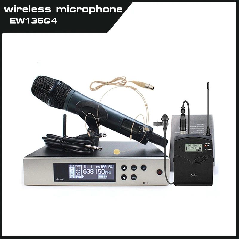 Беспроводной петличный микрофон EW135G4 EW 135 G4 EW100G4 EW 100 G4, профессиональная система с ручным микрофоном E835S UHF