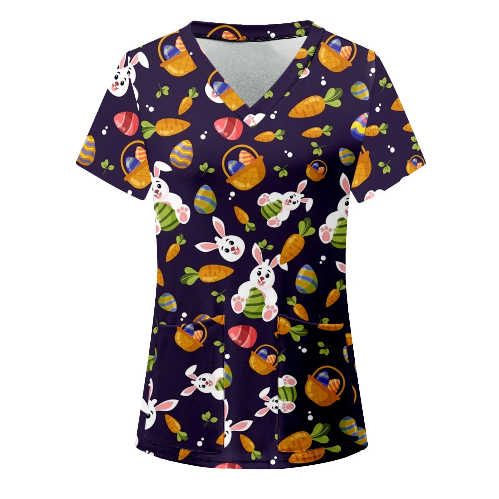 

Tops Working Sleeve Blouse Women V-neck Short Women's Blouse Womens Short Sleeve Athletic Tops