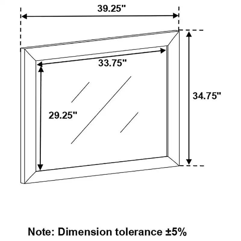 

Rectangle Dresser Mirror Black