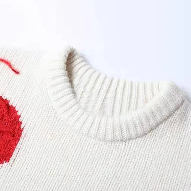 Женский трикотажный свитер Свободный пуловер в уличном стиле джемпер Харадзюку