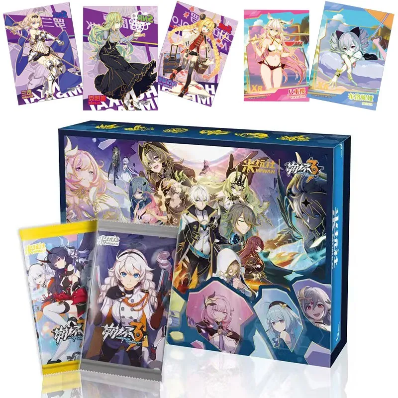 Новинка, оригинальные игры Honkai Impact, 3 карты, Yae Sakura Райден Мэй Fu Hua Aether Jean Lisa Lumine XP, коллекционные карточки, детские игрушки