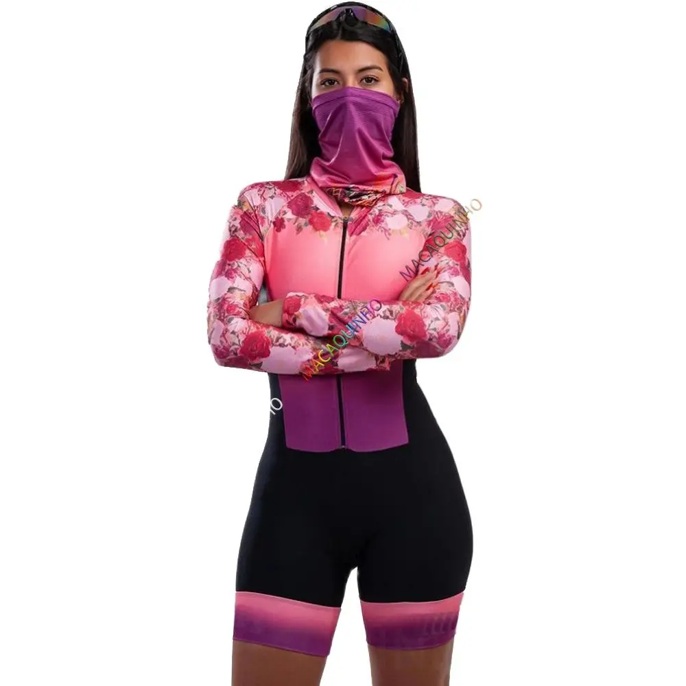 

Promotion Mountain Bike Jumpsuit Women's Long Sleeve Cycling Jersey Set Free Shipping Macaquinho Ciclismo