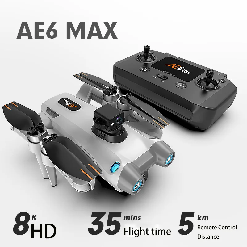 Фото Квадрокоптер AE6 с бесщеточным GPS UAV, обход препятствий на 360 градусов, 8K HD Аэрофотосъемка, дистанционное управление самолетом №2