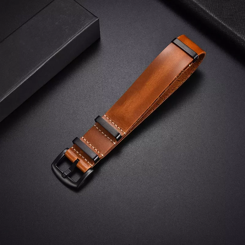 Nato Strap Genuine Leather Watchband 18mm 20mm 22mm 24mm Vintage Zulu Strap for Men Women Wristbands Watch Replacement Belt