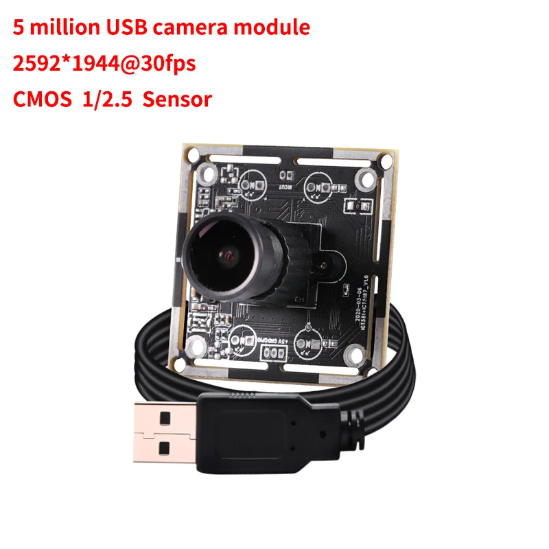 Фото WDR 5MP USB-модуль камеры, 2592x1944 30 кадров в секунду, широкий динамический PS5520,5 веб-камера MegaPixe HD, совместимая с UVC Plug And Play №1