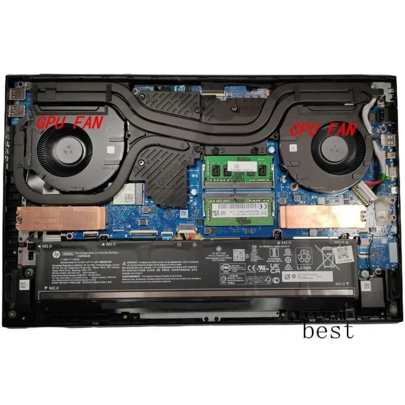 Новый оригинальный вентилятор охлаждения процессора ноутбука для HP Omen 17-CK0000 TPN-Q266