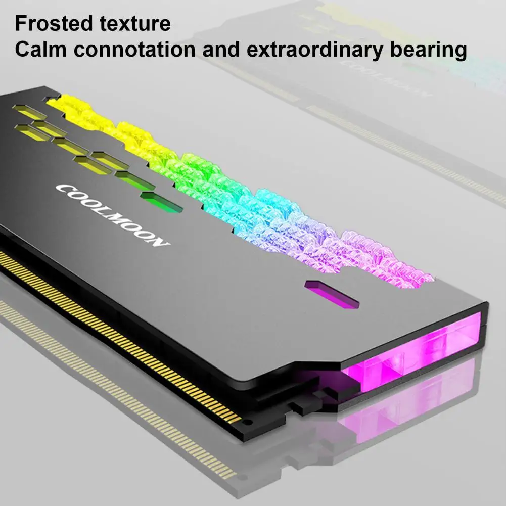 

Coolmoon RA-2 RAM Cooler High Efficiency 5V ARGB Multi Interface Memory Module Heat Sink Light Effect Desktop PC Memory Cooler