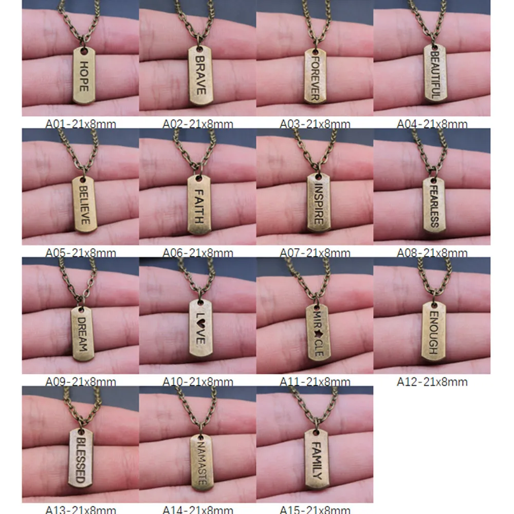 Подвески с бронзовой пластиной для ювелирных изделий Женская цепочка на шею