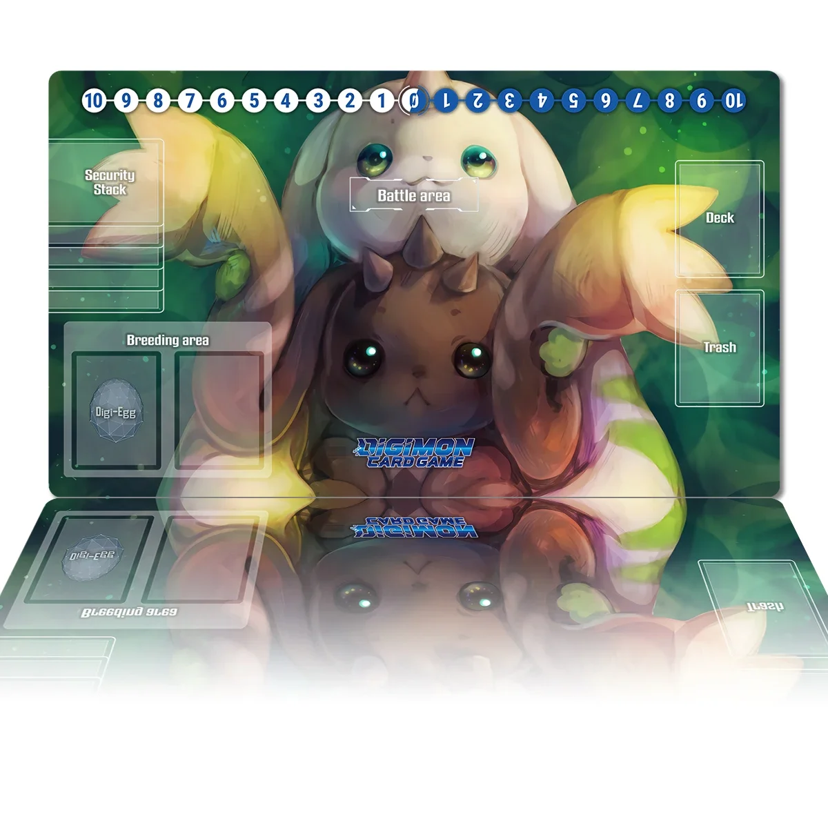 Digimon Playmat Terriermon Lopmon DTCG CCG Коврик для настольной игры Duel Mat торговых карточных игр