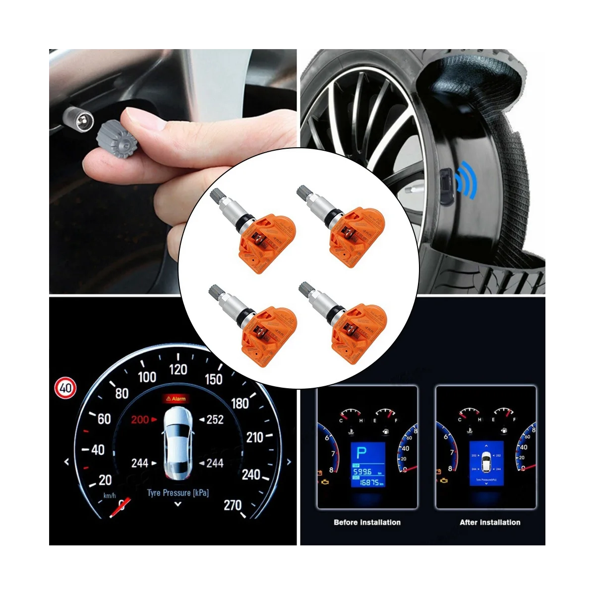 

433Mhz 5Q0907275F Car Tire Pressure Monitoring System Sensor for RS3 718 Golf