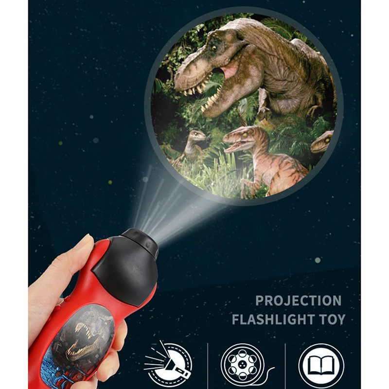 

Kids Dinosaur Pattern Torch Projector Flashlight Baby Bedtime Educational Toys