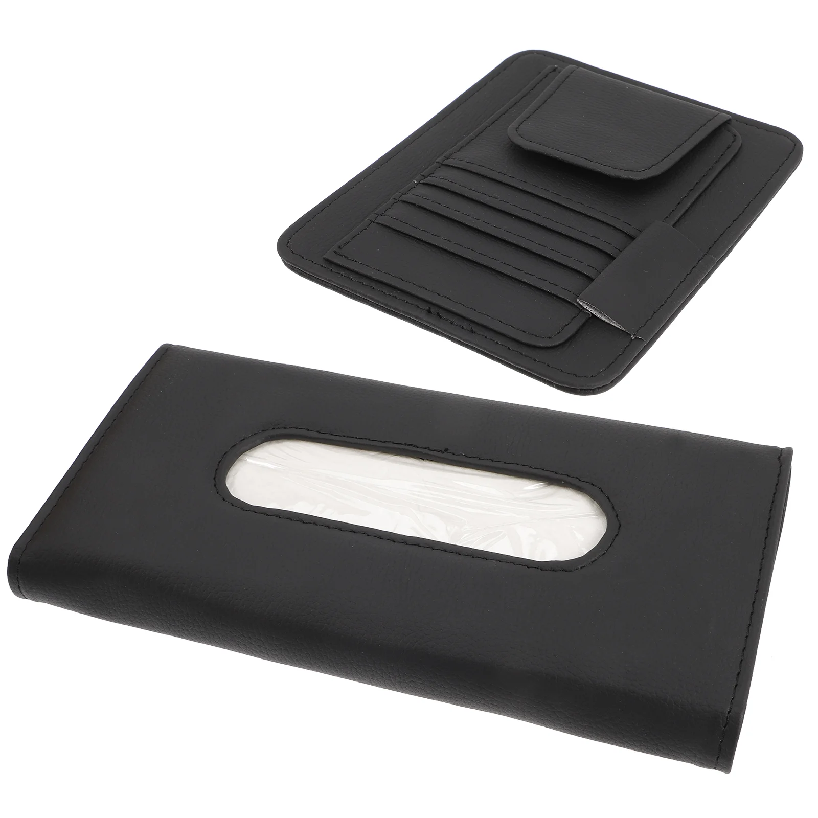

Tissue Holder Car Visorcase Napkin Sunbox Hanging Backseat Towel Pu Vehicle