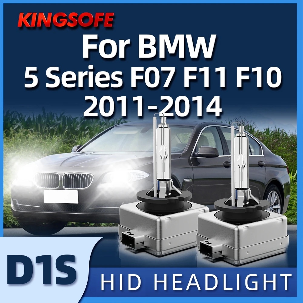 

KINGSOFE 2PCS 12V 35W HID Bulb Xenon Headlight D1S lamp 6000K Fit For BMW 5 Series F07 F11 F10 2011 2012 2013 2014