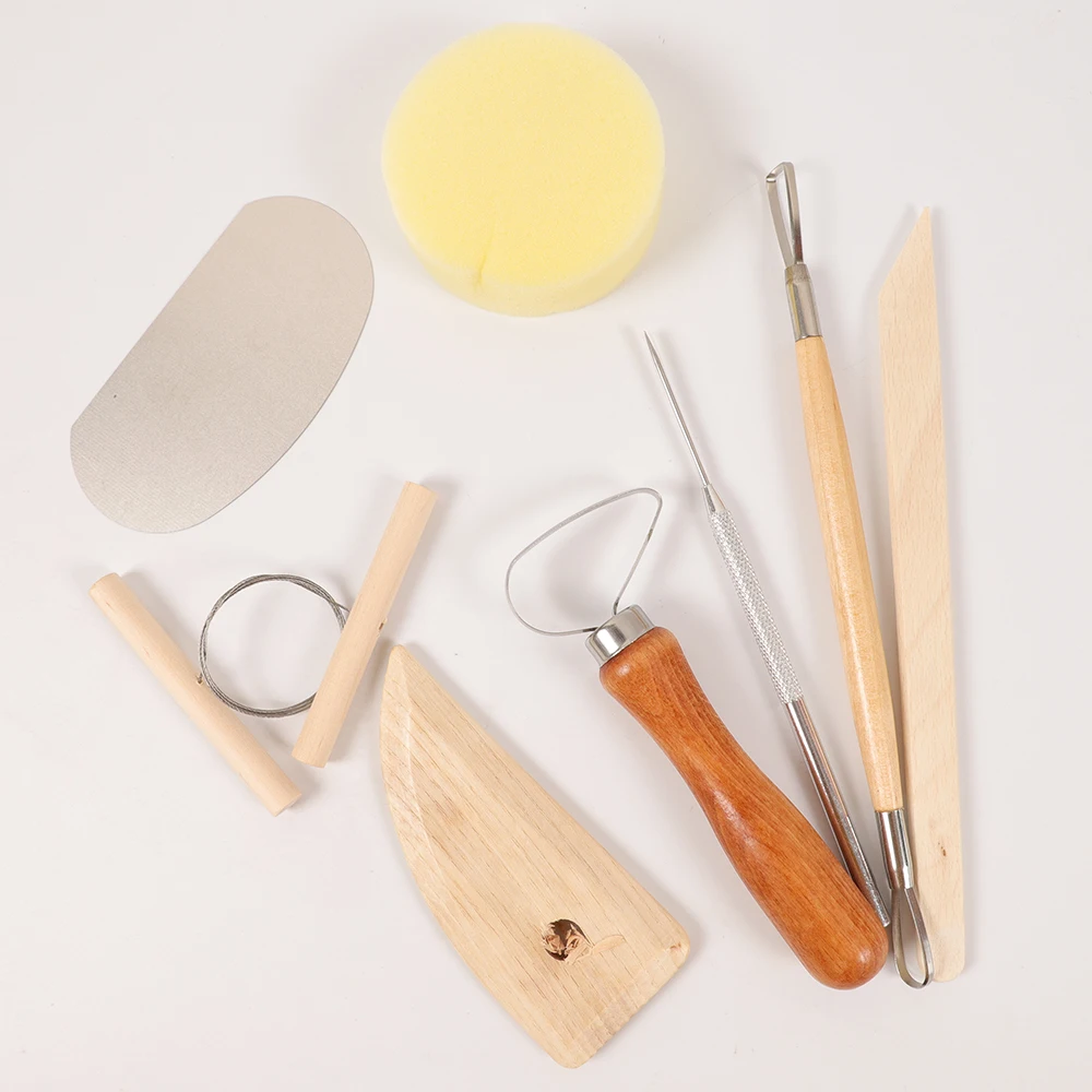 

8Pcs/Set Pottery Ceramics Tools Wood Knife Pottery Tool Clay Sculpting Kit Sculpt Smoothing Wax Carving Pottery Ceramic Tools