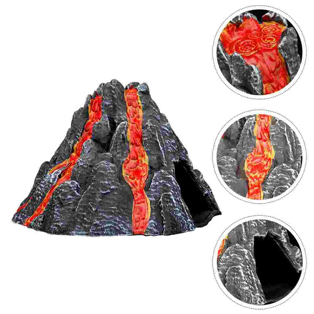 

Игрушечная модель вулкана, миниатюрное украшение для ландшафта, настольное украшение из ПВХ, извержение вулканической волны для детей