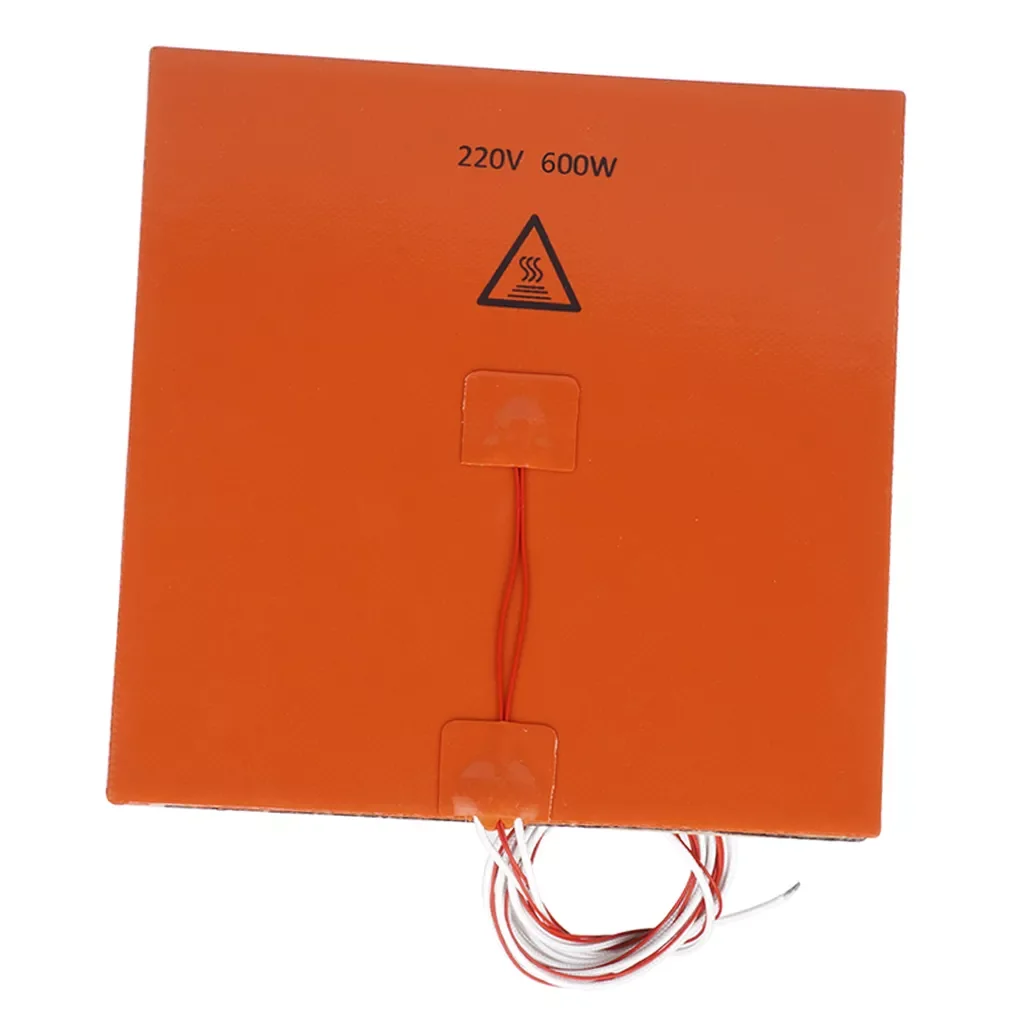 

600W 220V 200*200mm Silicone Heater Pad Heating Mat Hot Bed For 3D Printer