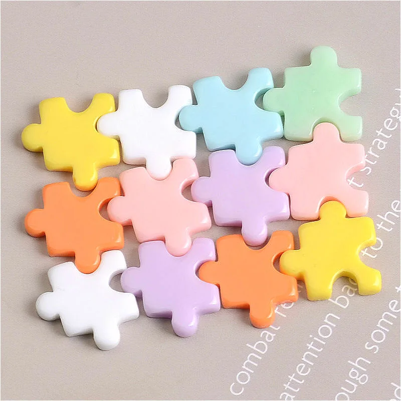 

Мини-пазл, кабошоны из смолы с плоской задней частью, украшения для декора телефона, 20 шт., драгоценности для скрапбукинга