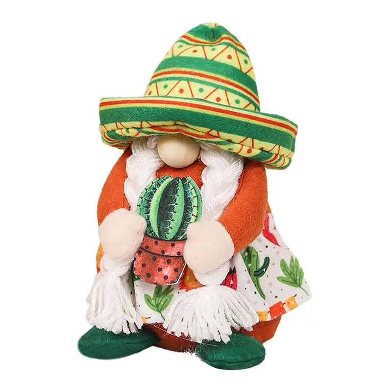 

Mexican Gnomes Plush Gnomes Plush Toys Handmade Scandinavian Folklore Sombrero Household Ornaments Home Kitchen Tiered Tray
