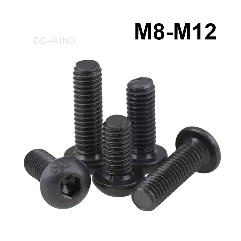 

Grade 10.9 Carbon Steel Black Enchants 10-100mm Hexagon Socket Round Head Screw Bolts Thread Diameter M8-M12 Product Details: