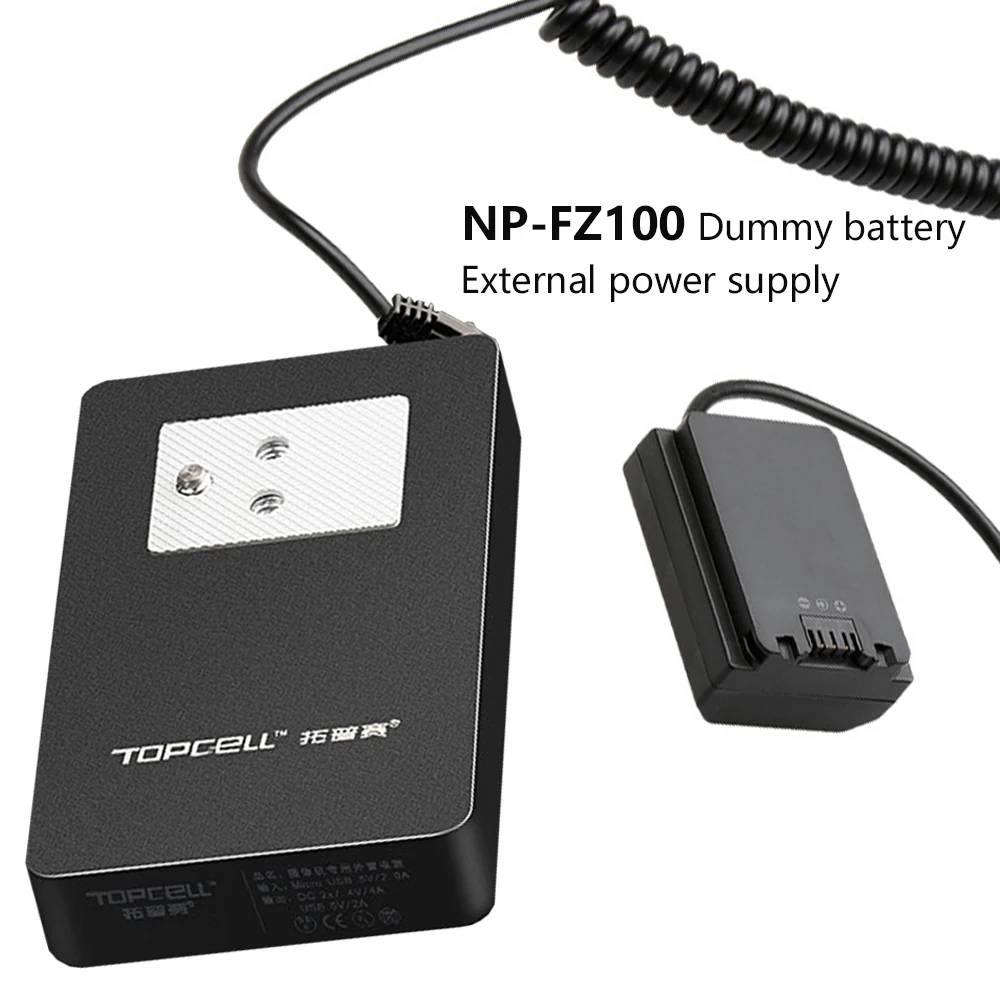 

NPFZ100 NP-FZ100 Dummy Battery 16000mAh external power supply for Sony ILCE-9 Alpha A9 A7RM3 A7RIII A7M3 camera