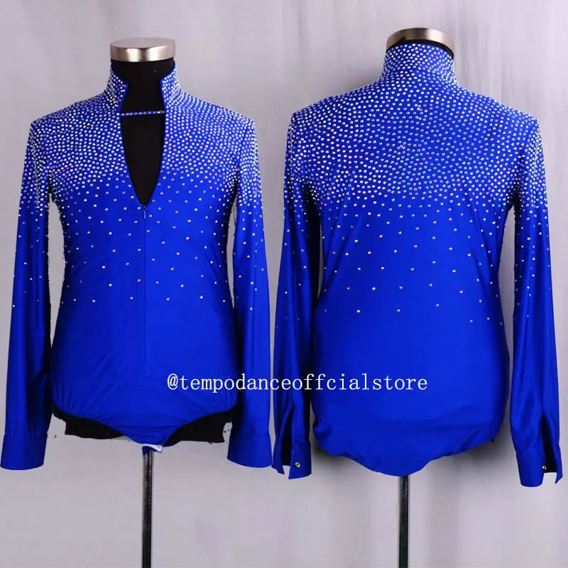 

Мужская рубашка для латиноамериканских танцев, мужские топы для бальных танцев, мужские рубашки для бальных танцев, одежда для латиноамери...