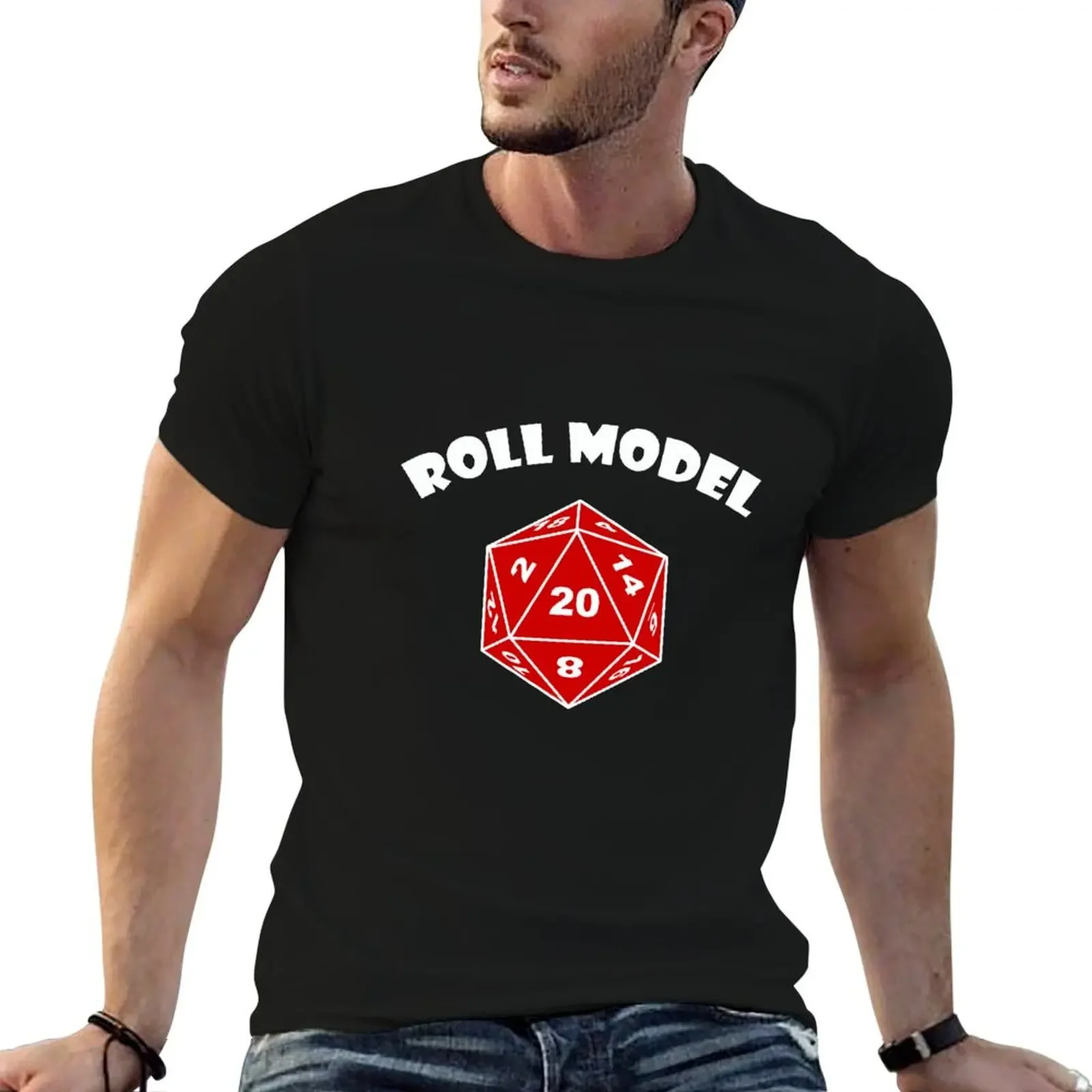 Рулонная модель Role DM DND D20 RPG Dice Забавная футболка с рисунком рэпера заготовки