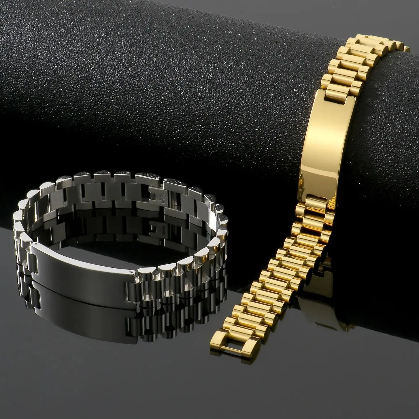 Модные наручные часы HaoYi велосипедная цепь браслеты из нержавеющей стали для