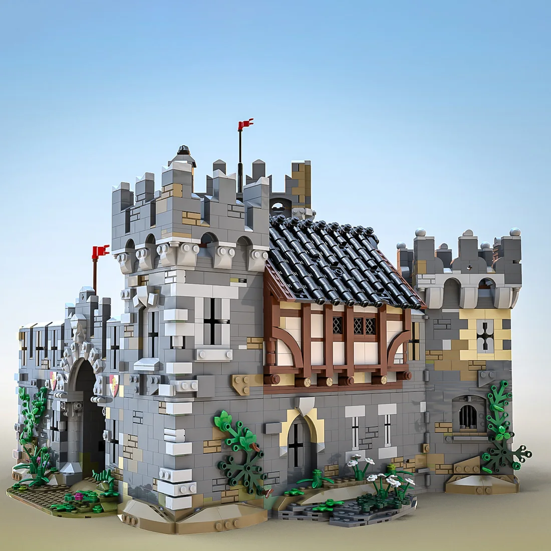 

(Shipped within 18 days)7500+Pcs MOC-68151 Lions' Castle Compatible with Medieval Blacksmith Shop (Licensed by SleeplessNight)