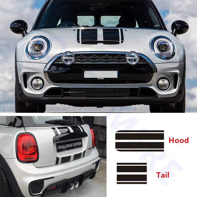 

Car Hood Stripes Decal Body Decor Stickers Racing Styling For MINI Cooper S Countryman Clubman Paceman R56 R60 R61 F54 F55 F56