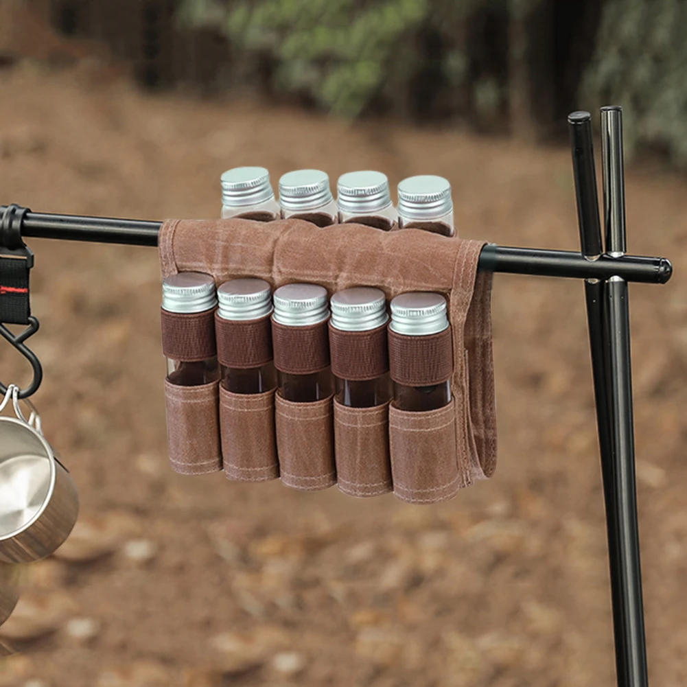 

Набор мешков для бутылок для специй на открытом воздухе, вместительные переносные бутылки для приправ для кемпинга и пикника, сумка для хра...
