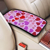 pink crimson hearts car center console armrest cover pad seat armrest box protector universal car trim suitable for mo