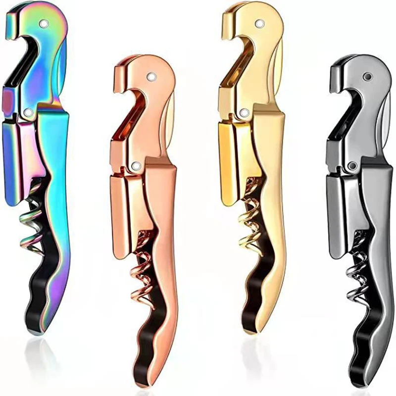 

Foil Professional Stainless Beer Opener Wine Gift Steel For Cutter Corkscrew Hinge Waiter Lovers Wine And Bottle Opener Double