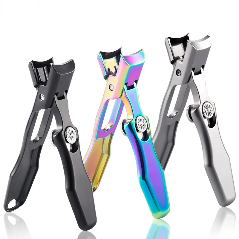 Toenail Clippers for Thick Nails Large Toe Nail Clipper Catcher Heavy Duty Stainless Steel Wide Jaw Opening Fingernail Cutters