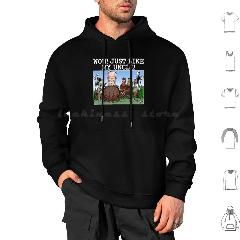 Фото Cannibals Ate My Uncle Joe Biden Satire Trump 2024, хлопковая толстовка с длинными рукавами Uncle My Uncle Cannibals Biden Cannibals №1