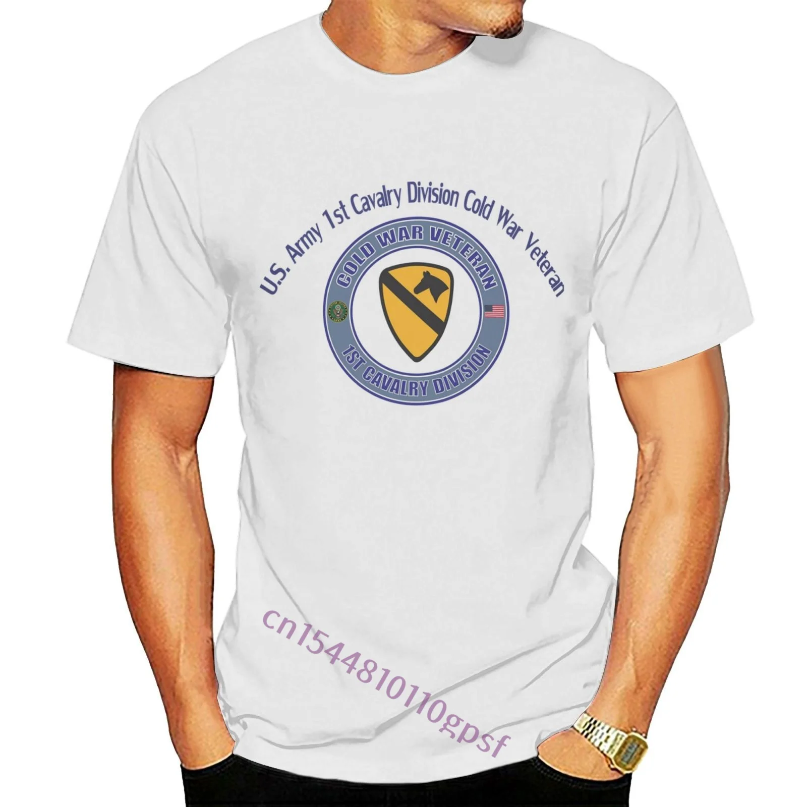 

Unisex Adult T Shirt S-Xxl New U.S.Army 1st Cavalry Division Cold War Veteran White Men's T-Shirt Size S-6XL