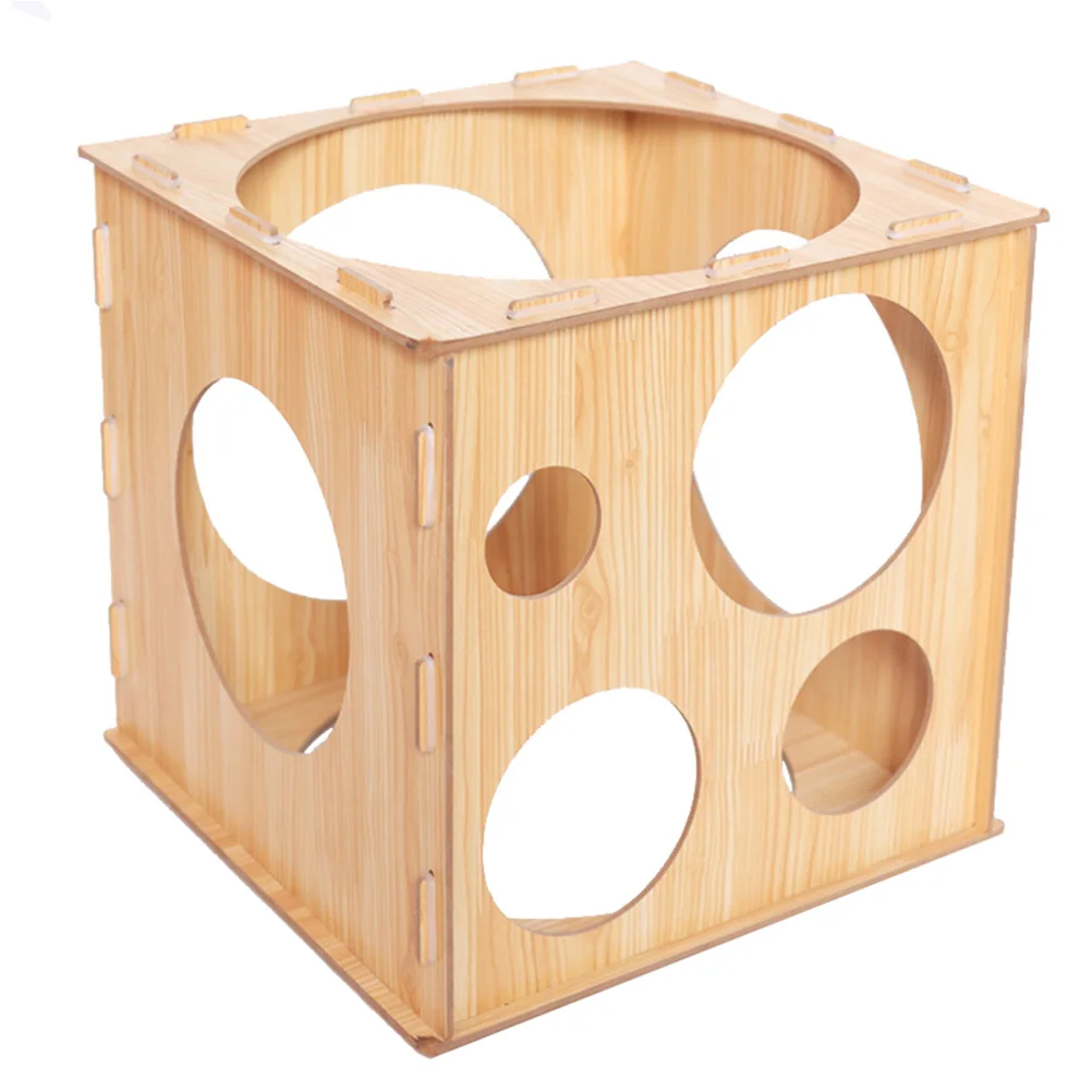 

Balloon Sizer Box Measuring Cube Sizes Tool Wood Measurement Collapsible Size Diy Unfinished Template Ballon Arch Ruler Stuffer