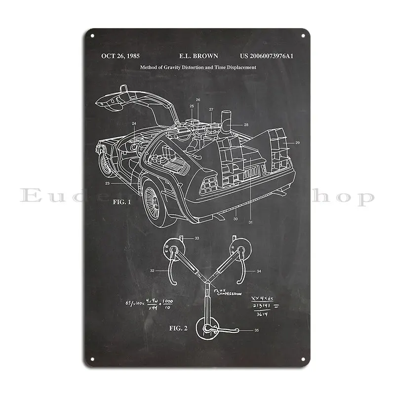 Delorean машина времени автомобиль металлический знак Клуб Персонализированные
