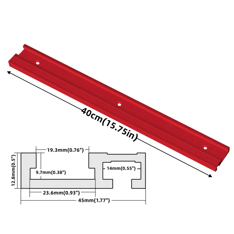 

GDART Алюминиевая угловая направляющая 400 мм модель 45