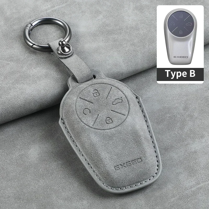 

Кожаный чехол для автомобильного ключа Chery EXEED LX TXL AtlantiX ET ES VX, чехол для автомобильного брелока, держатель для ключей