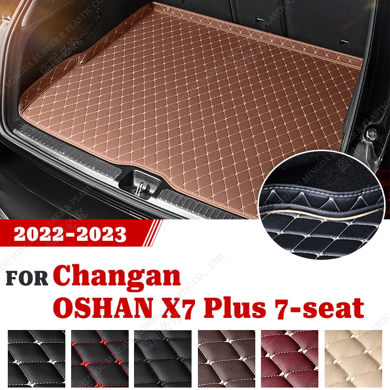 

Car Trunk Mat For For Changan OSHAN X7 Plus 7-Seat 2022 2023 Custom Interior Automovil Waterproof Leather Styling