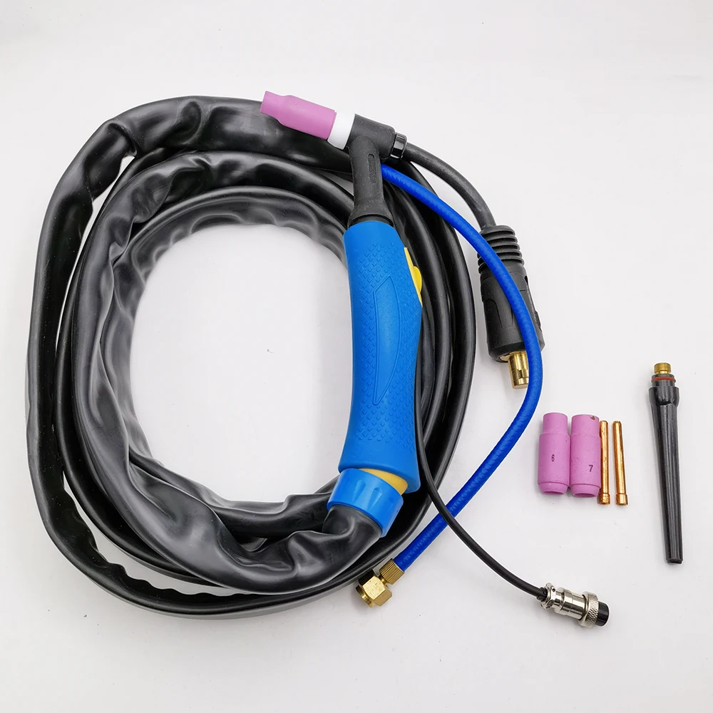 

8Meters 25Feet Air Cooled Separate Type DKJ35-50 Connector WP-26 WP26 TIG-26 TIG26 Tig Torch Complete TIG-200P AC DC