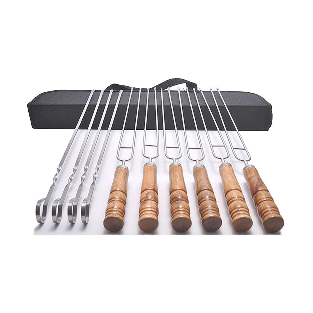 Аксессуары для барбекю из проволоки нержавеющей стали шпажки с деревянной