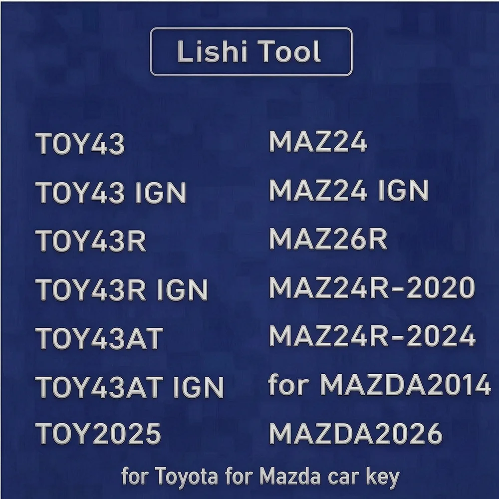 Фото Новый инструмент Lishi для MAZ24, MAZ26R, MAZ24R-2020, MAZ24R-2024, MAZDA2014, MAZDA2024-SM, TOY2025, TOY43, TOY43R, TOY43AT, а также для Toyota №4