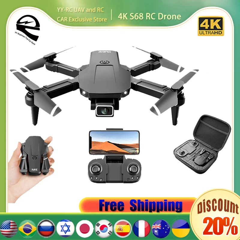 

Drone 4K S68 Aerial Camera Long Endurance Folding Quadcopter Optical Positioning Obstacle Avoidance Aerial Vehicle Best Gift