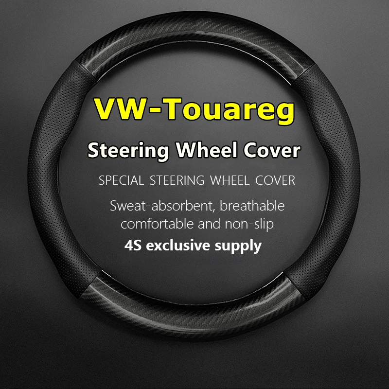 

No Smell Thin For VW Volkswagen Touareg Steering Wheel Cover Leather 3.2 3.6 4.2 6.0 W12 3.0T 2004 2006 2007 2008 2009 2010